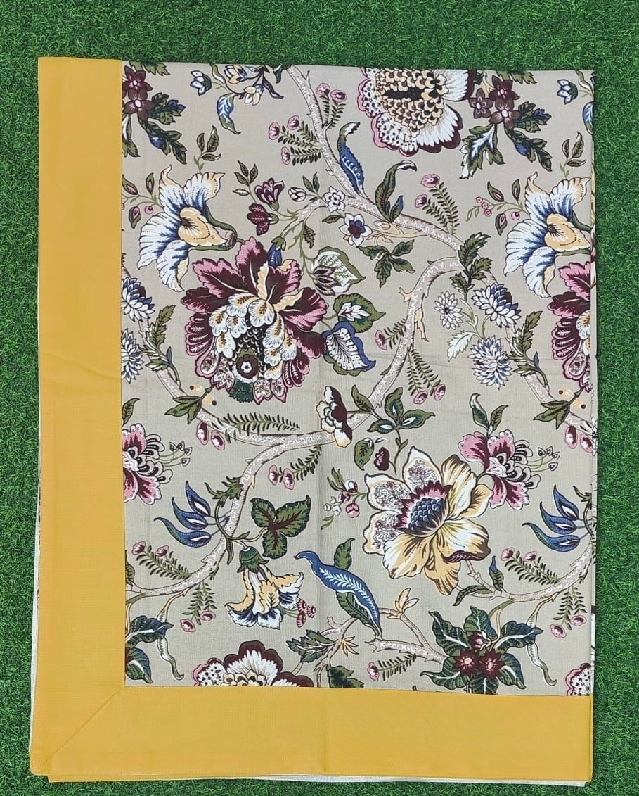 Pure casemate cotton 6 seater dining table cover (60x90 inches)