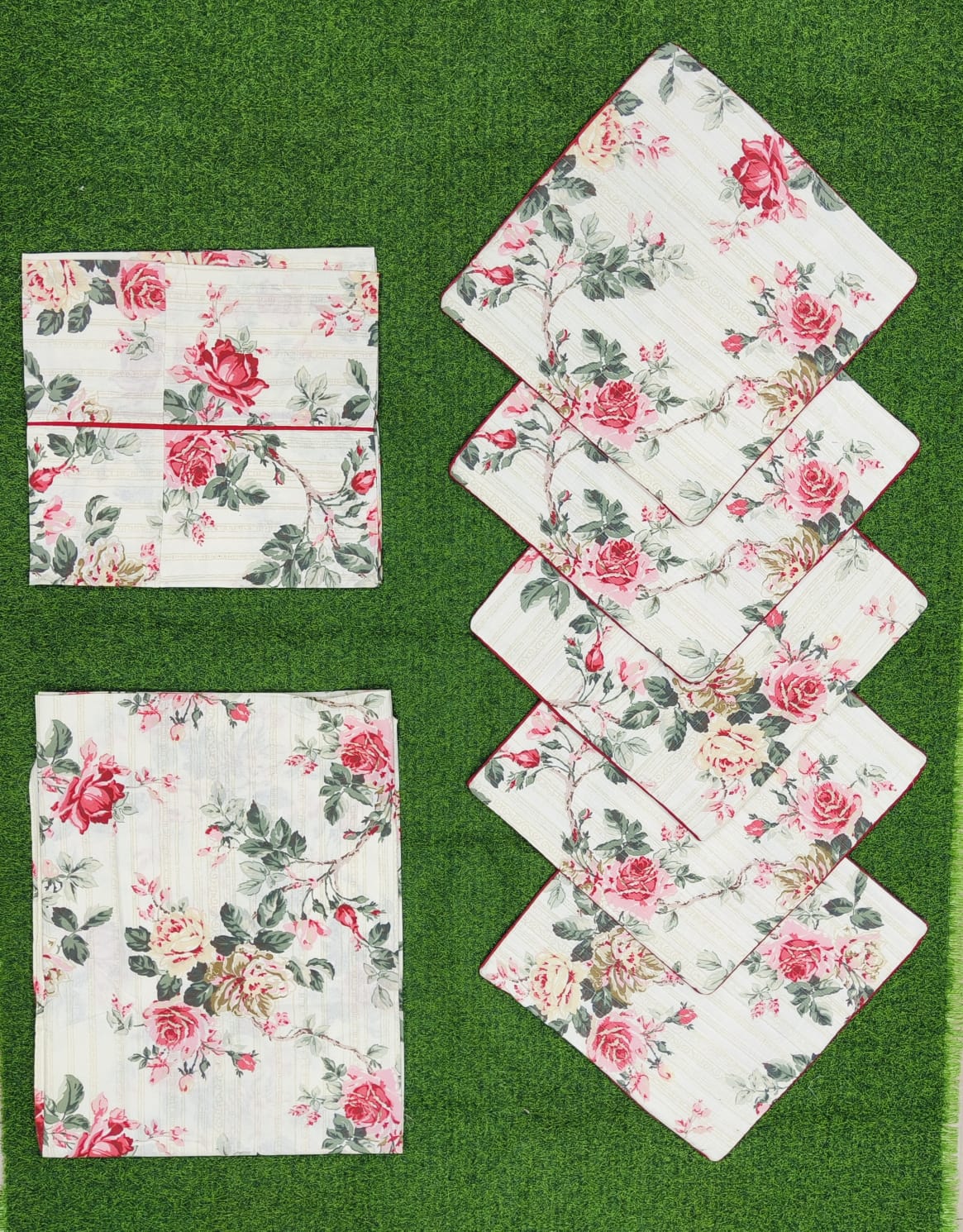 Pure cotton printed 8 piece traditional diwan sets