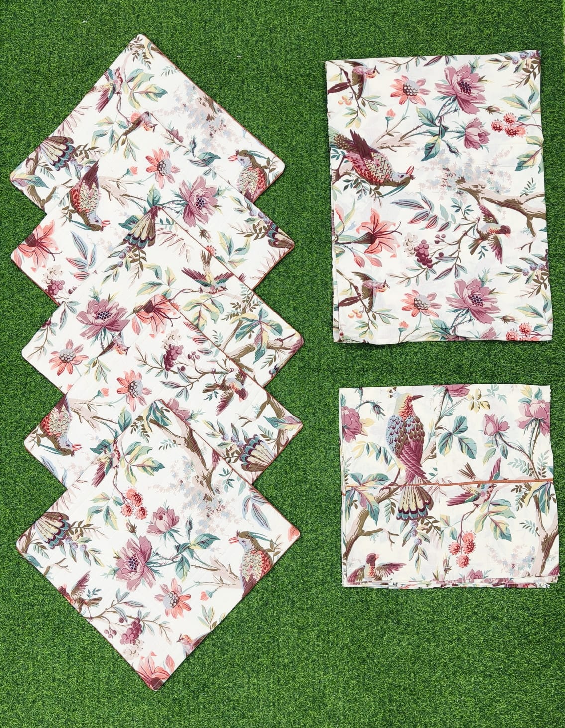 Pure cotton printed 8 piece traditional diwan sets