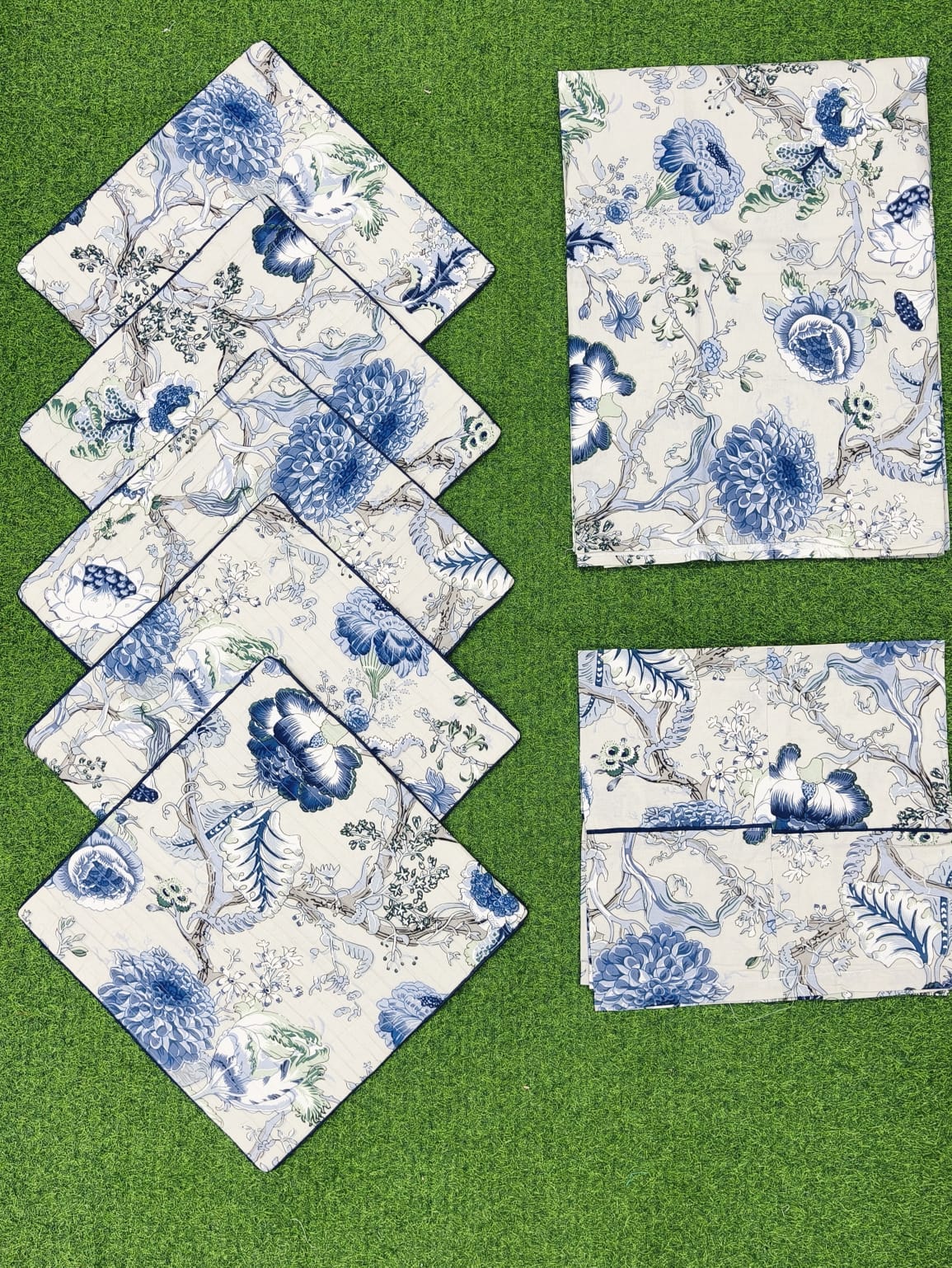 Pure cotton printed 8 piece traditional diwan sets