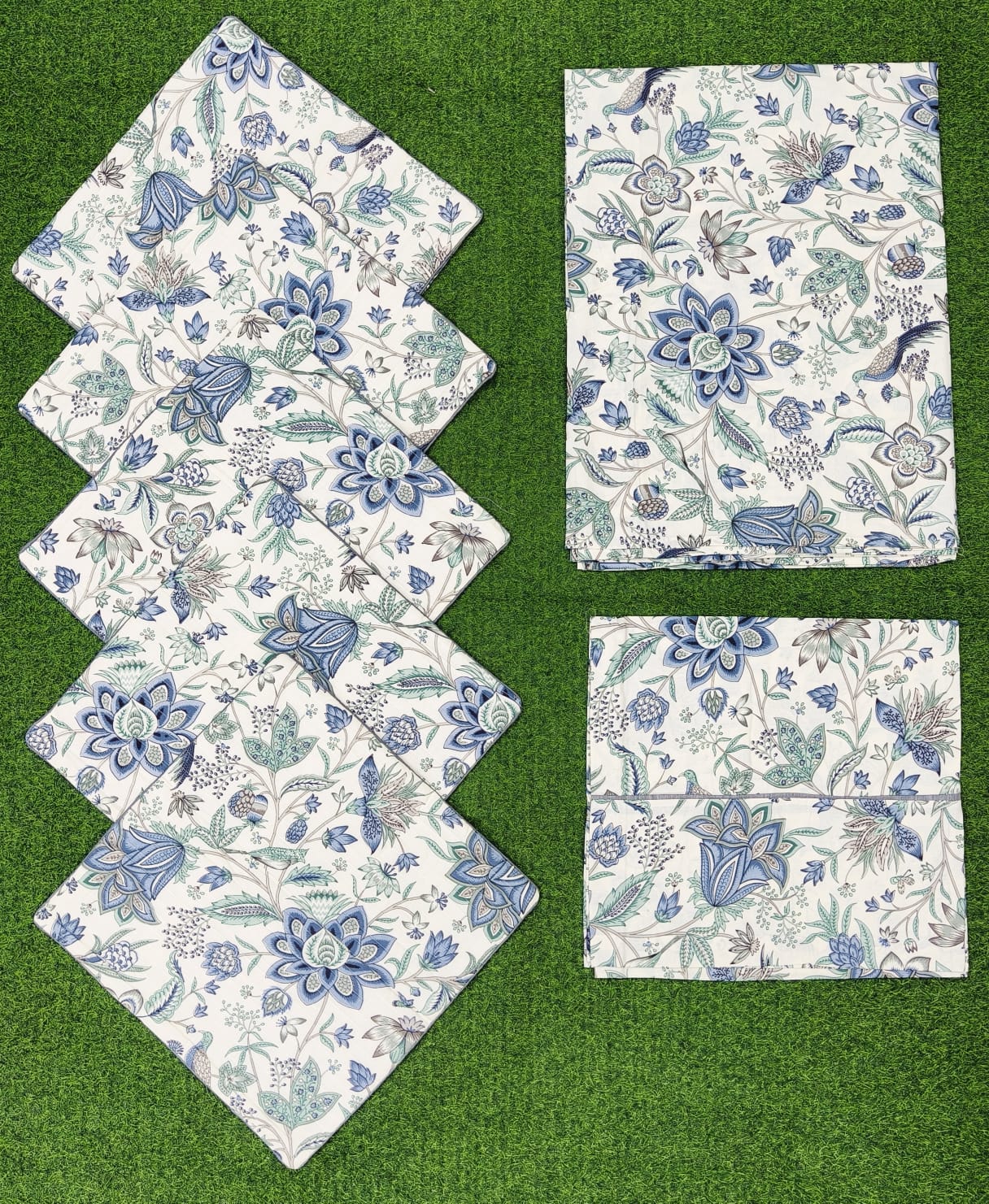 Pure cotton printed 8 piece traditional diwan sets