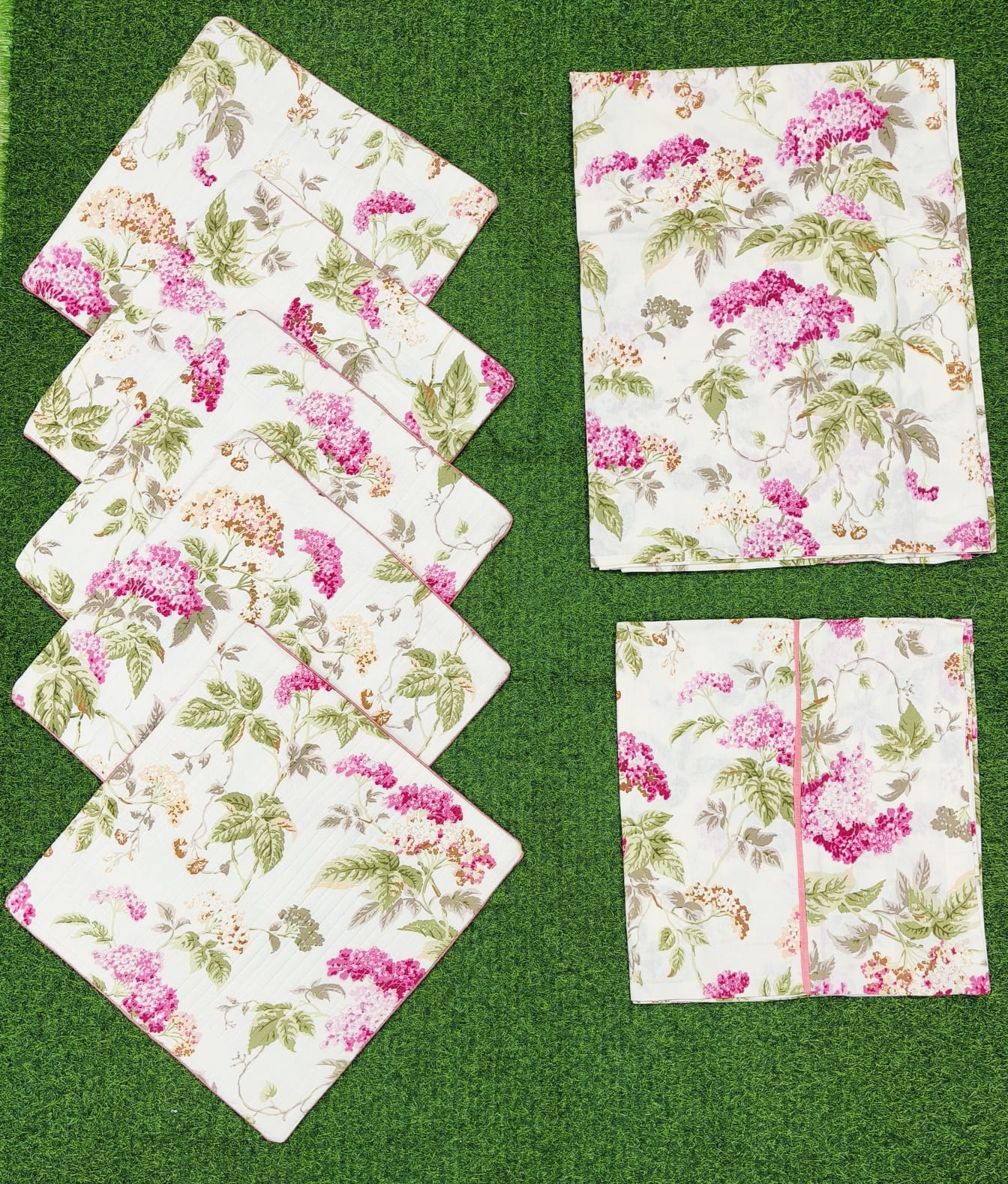 Pure cotton printed 8 piece traditional diwan sets