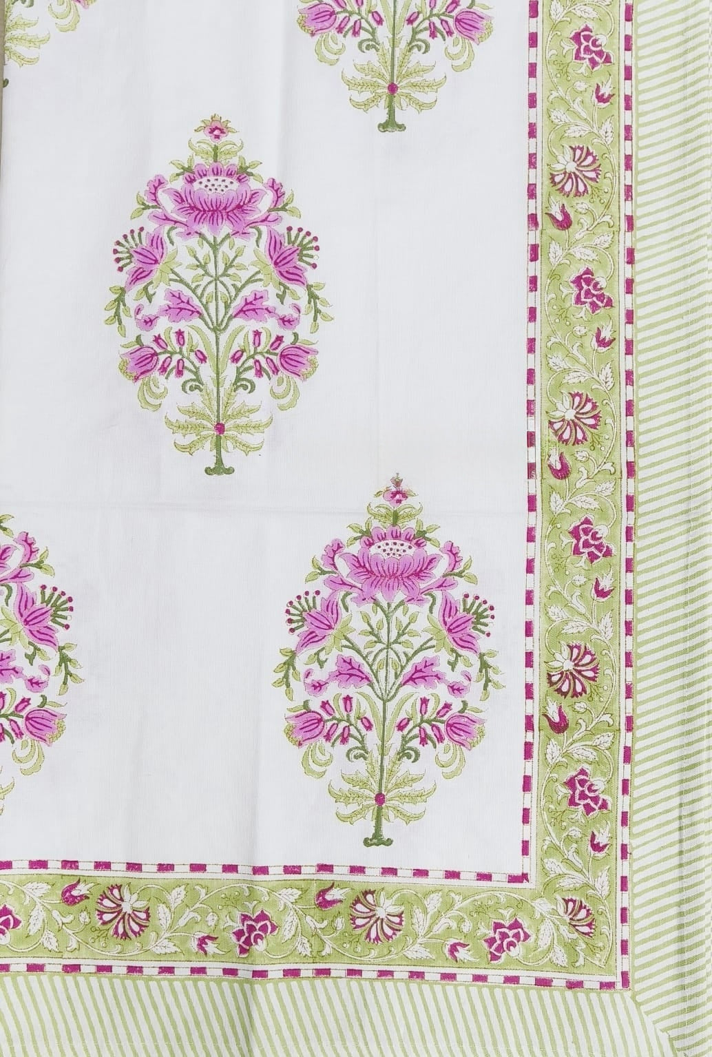 Pure cotton hand-block printed table cover for 4 seater dining tables (40x60 inches)