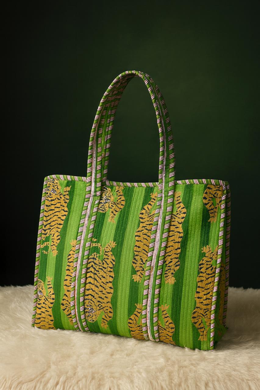 Pure cotton quilted tote bags (18x18 inches)