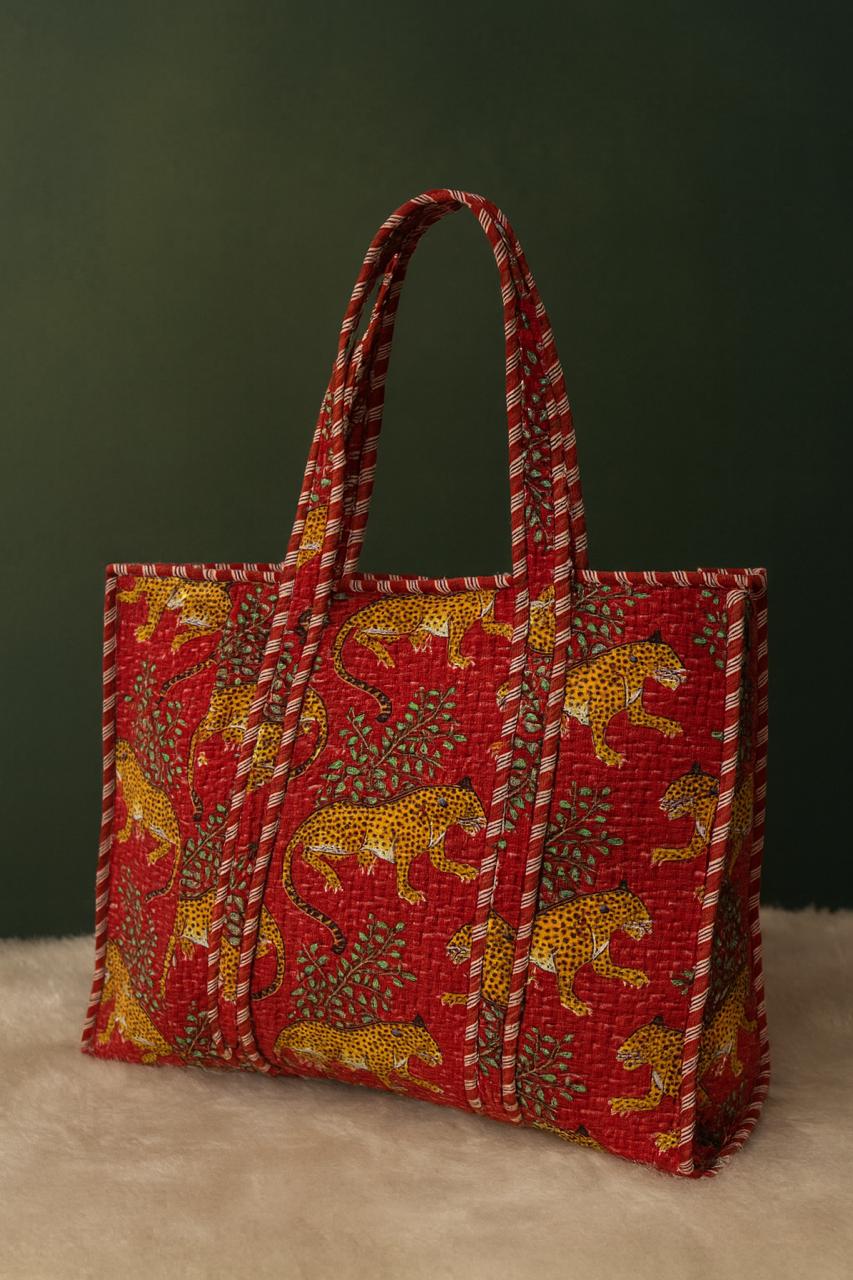 Pure cotton quilted tote bags (18x18 inches)