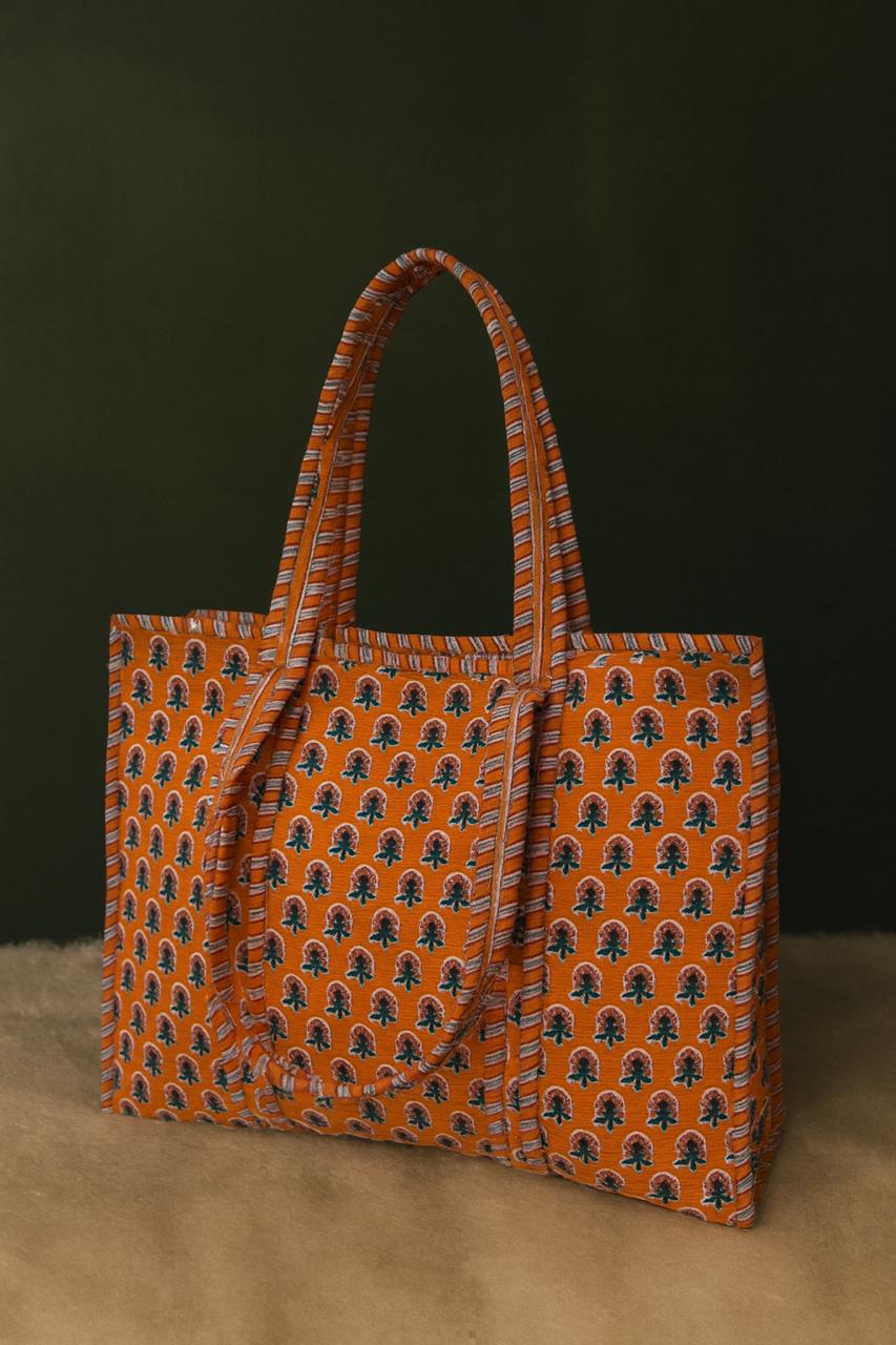 Pure cotton quilted tote bags (18x18 inches)
