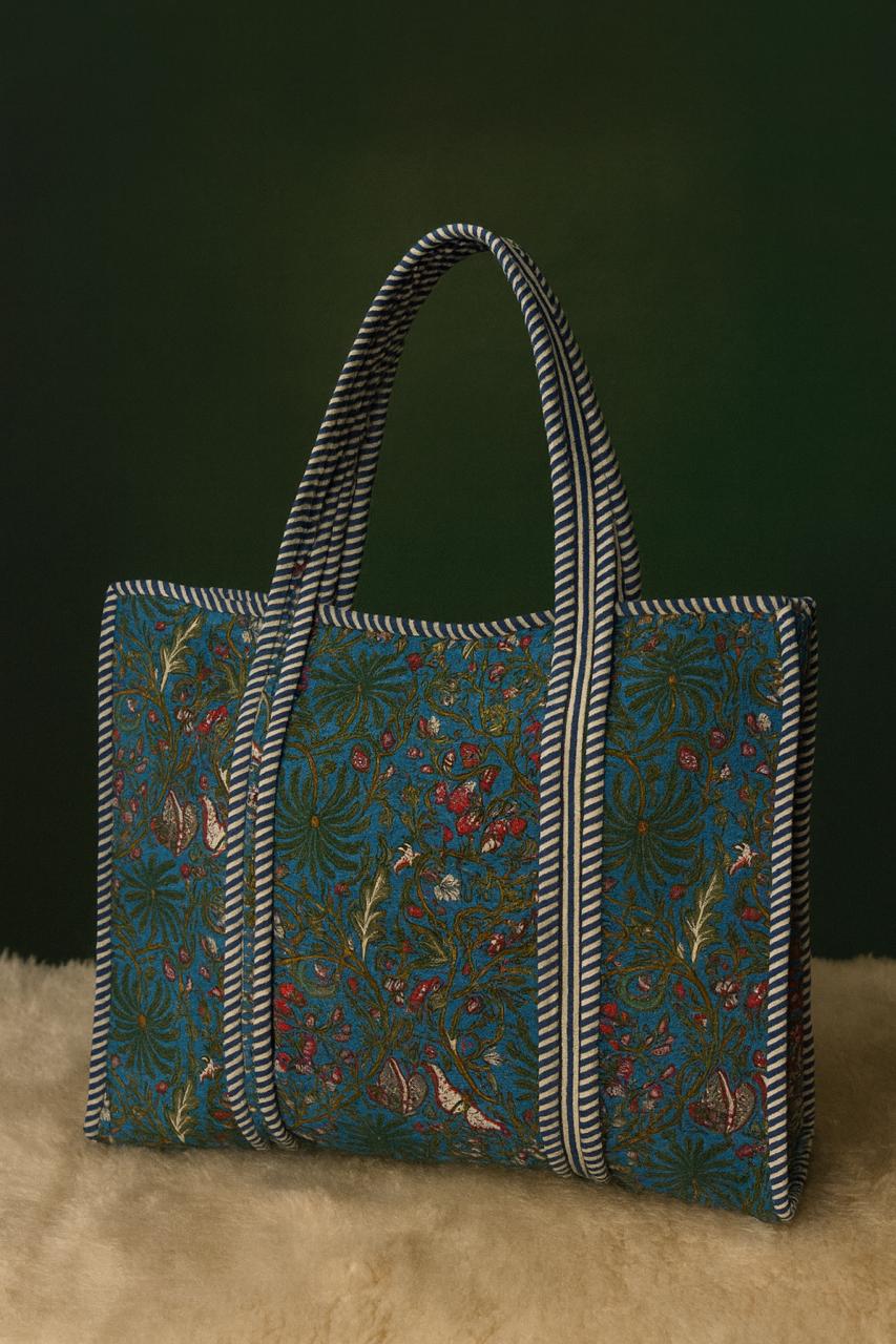 Pure cotton quilted tote bags (18x18 inches)