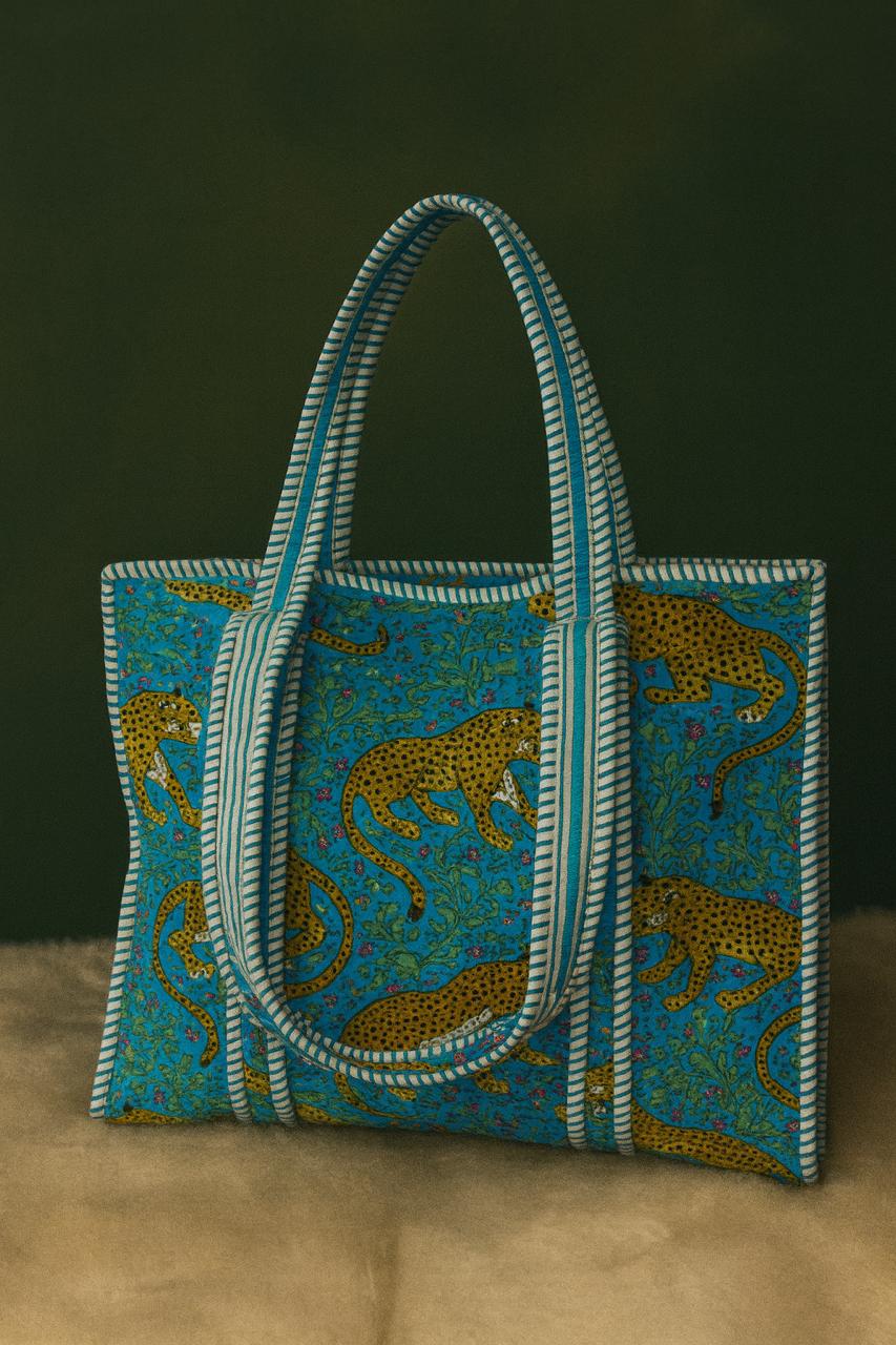 Pure cotton quilted tote bags (18x18 inches)