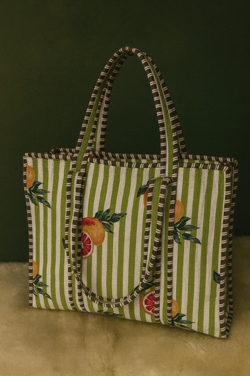 Pure cotton quilted tote bags (18x18 inches)