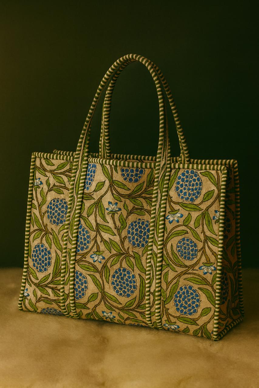 Pure cotton quilted tote bags (18x18 inches)