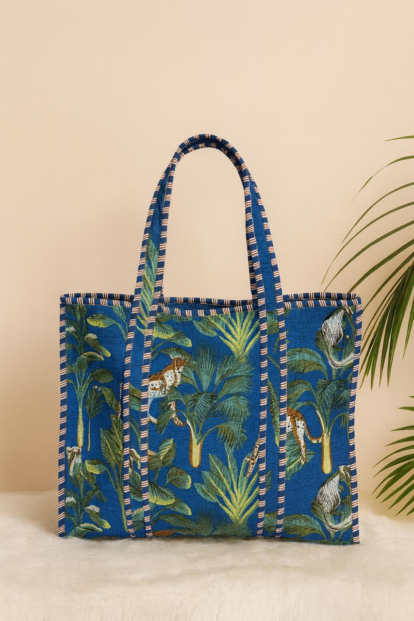 Pure cotton quilted tote bags (18x18 inches)