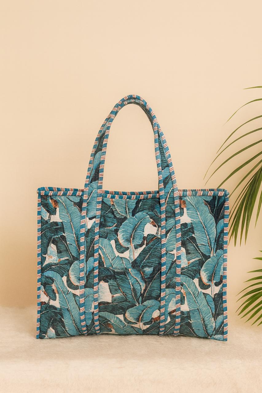 Pure cotton quilted tote bags (18x18 inches)