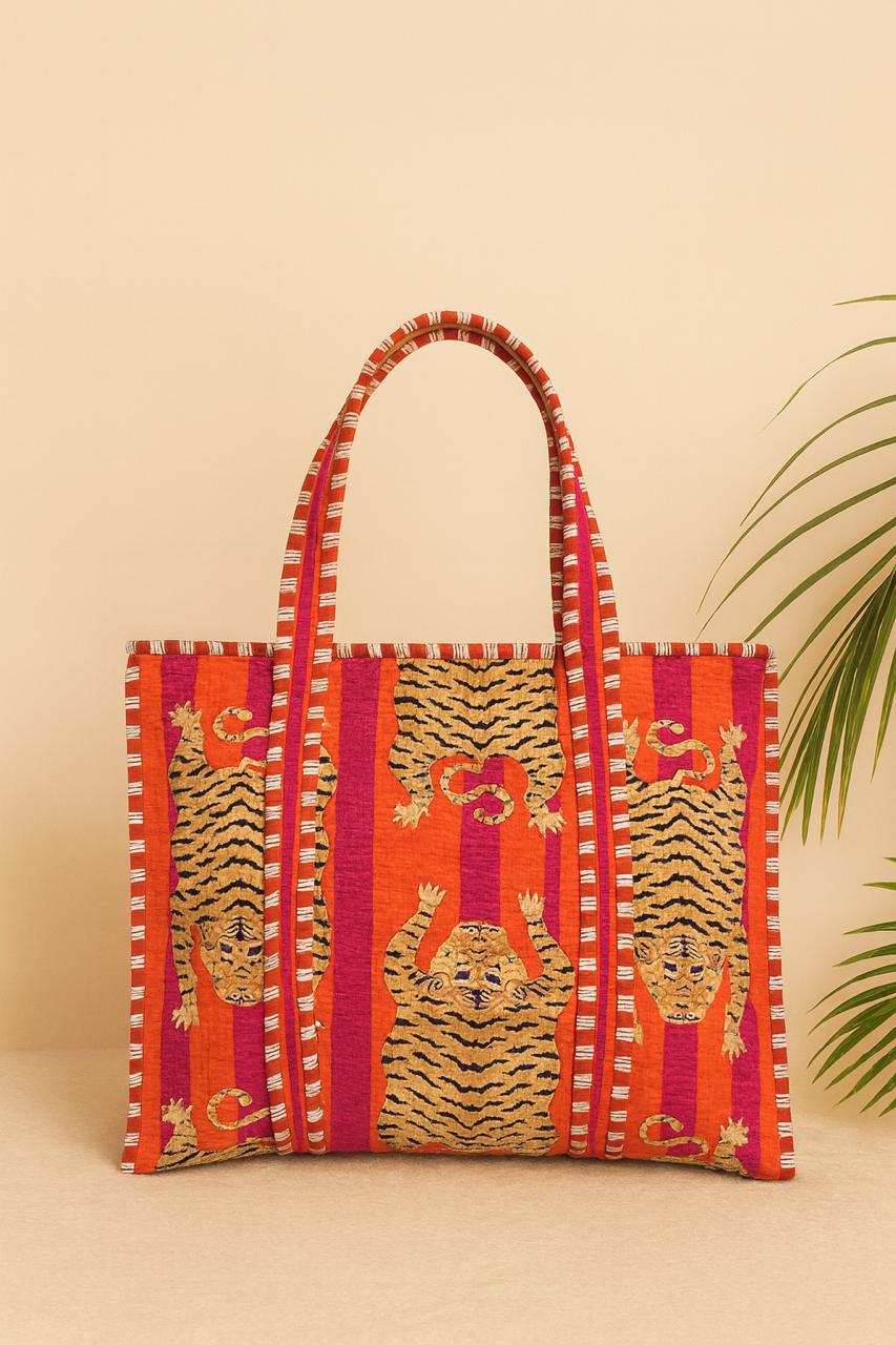 Pure cotton quilted tote bags (18x18 inches)