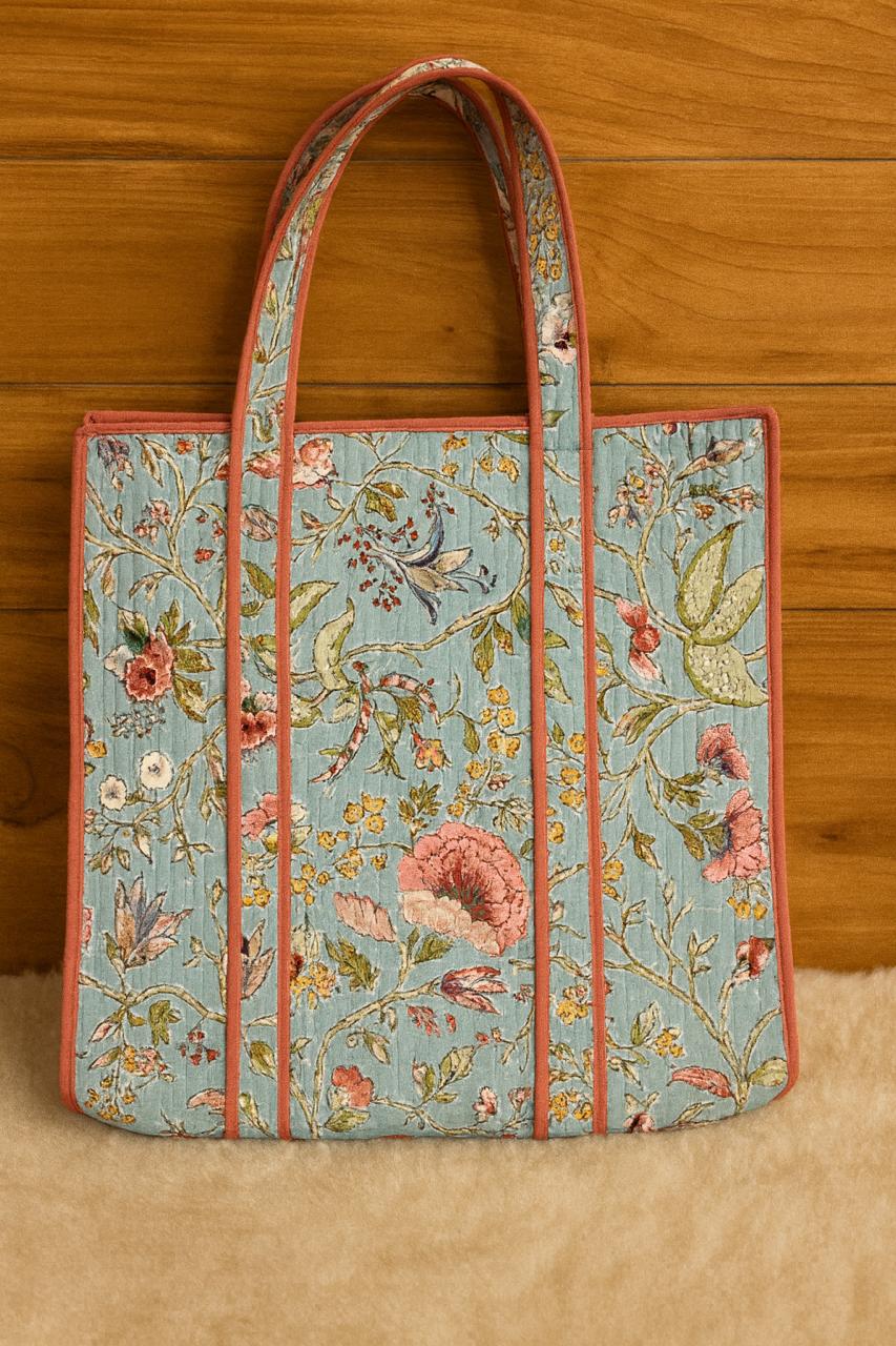 Pure cotton quilted tote bags (18x18 inches)