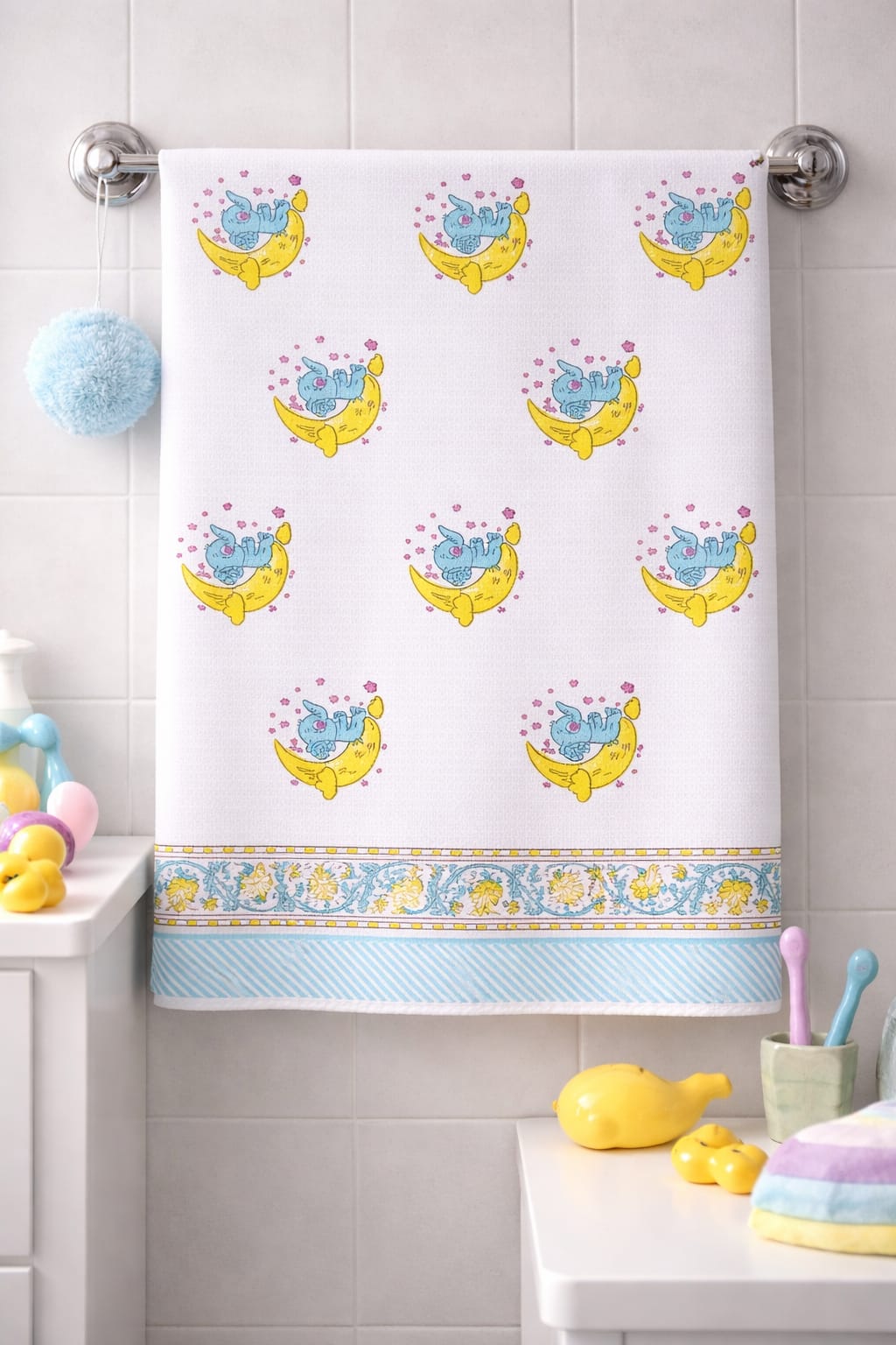 Kids waffled pure cotton bath towel 30 x 60 inches