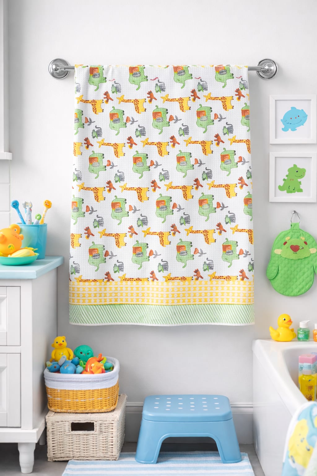 Kids waffled pure cotton bath towel 30 x 60 inches