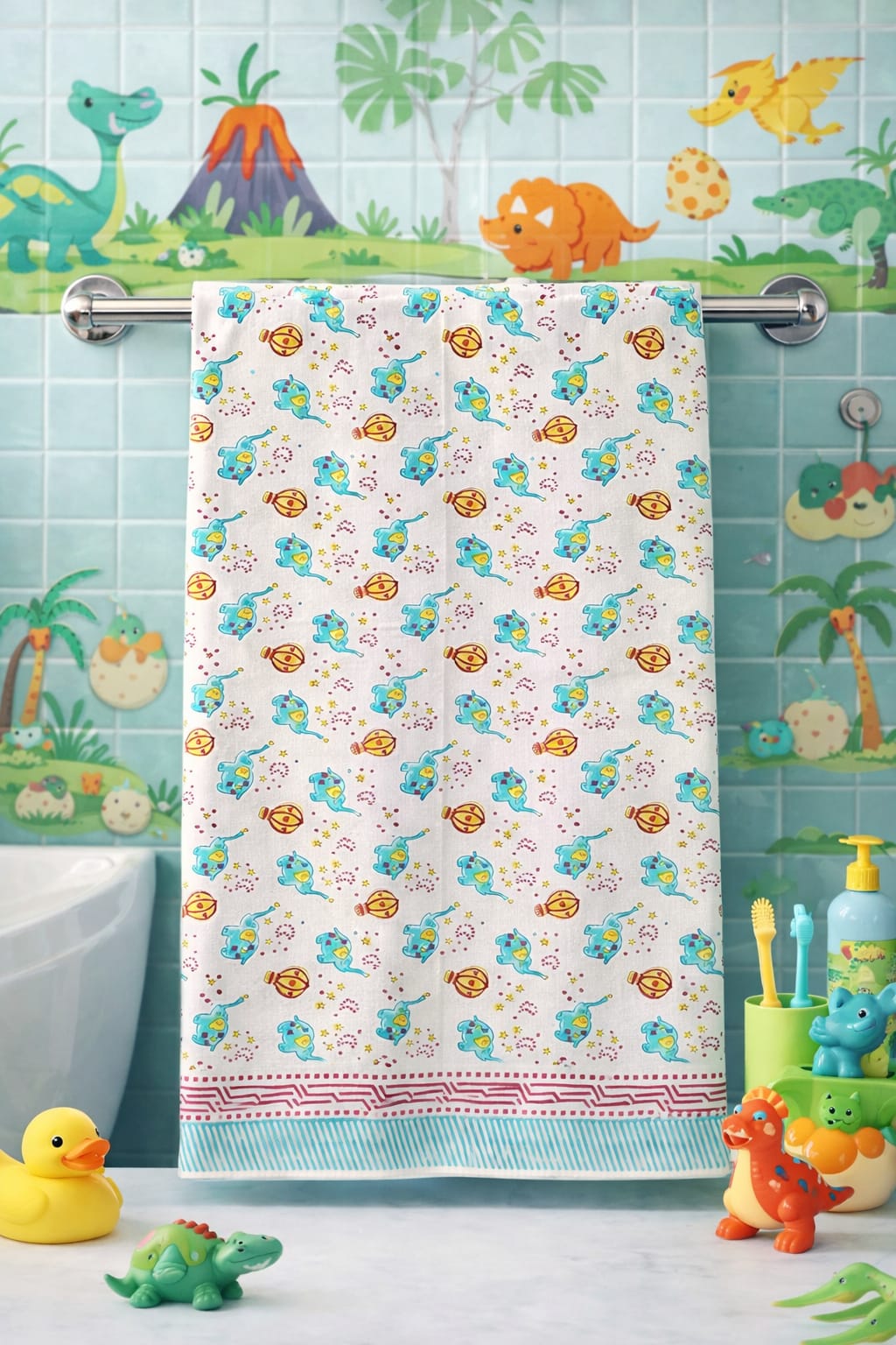 Kids waffled pure cotton bath towel 30 x 60 inches