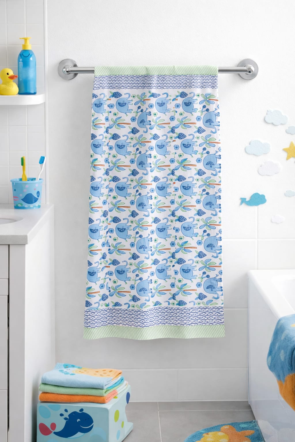 Kids waffled pure cotton bath towel 30 x 60 inches