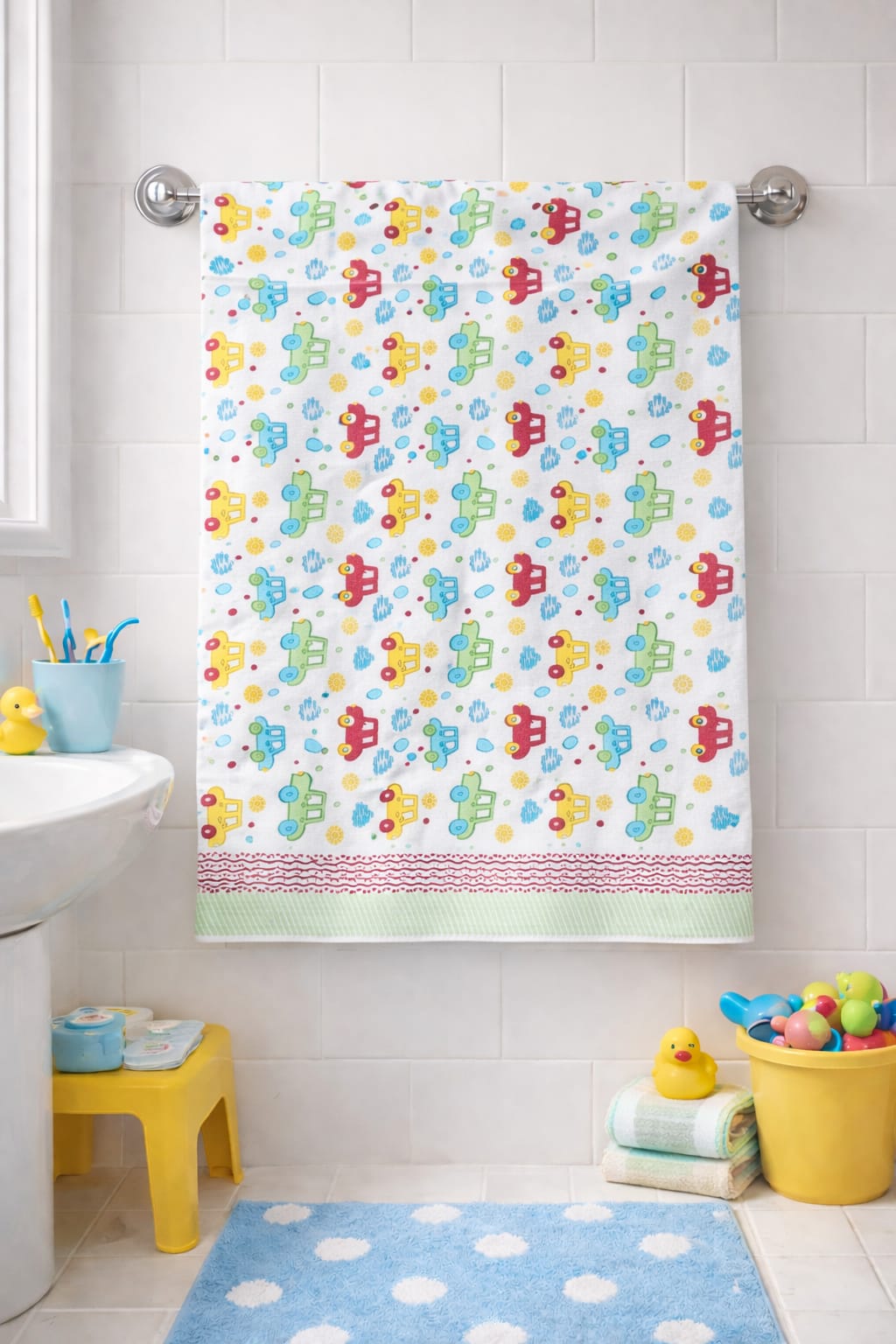 Kids waffled pure cotton bath towel 30 x 60 inches