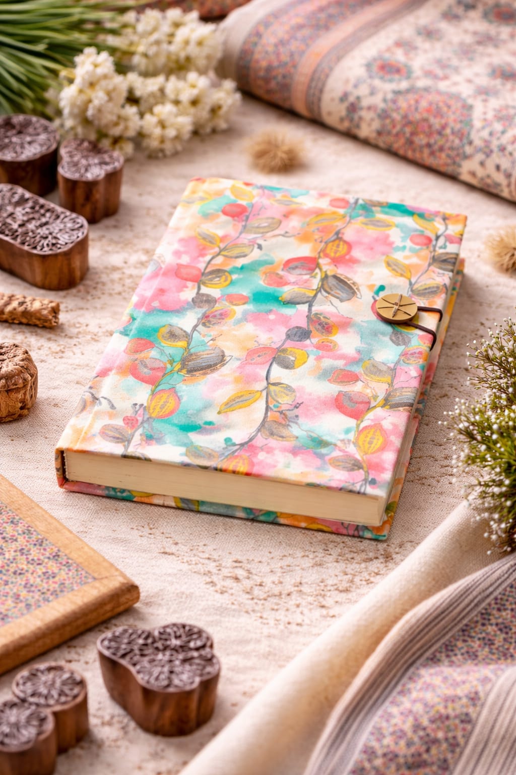 Handmade block printed journals (100 pages)