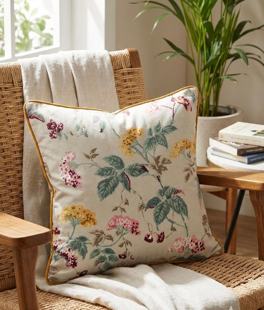 Pure cotton printed cushion covers - set of 5 (16x16 inches)