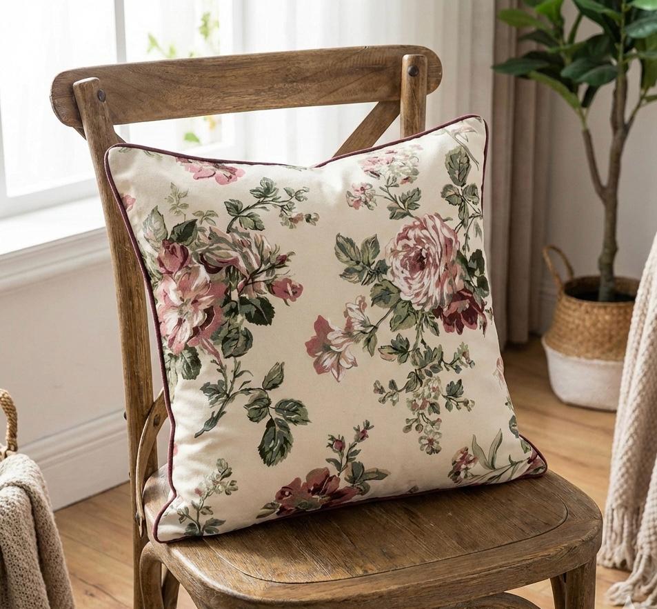 Pure cotton printed cushion covers - set of 5 (16x16 inches)