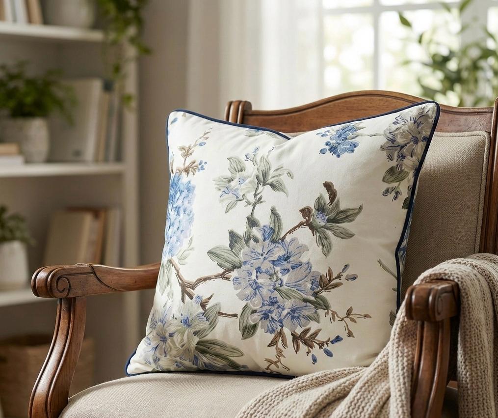 Pure cotton printed cushion covers - set of 5 (16x16 inches)