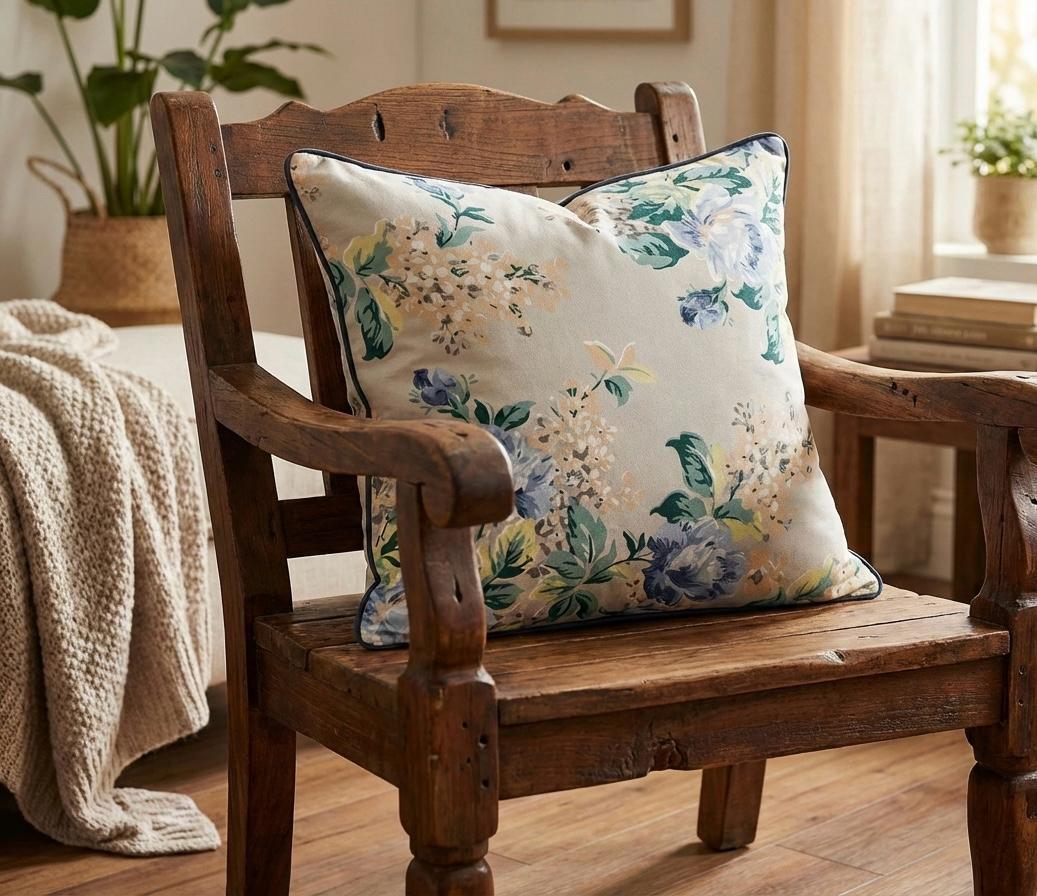 Pure cotton printed cushion covers - set of 5 (16x16 inches)