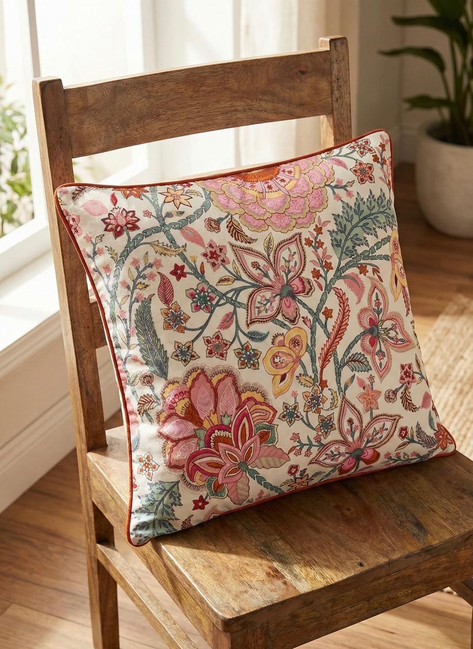 Pure cotton printed cushion covers - set of 5 (16x16 inches)