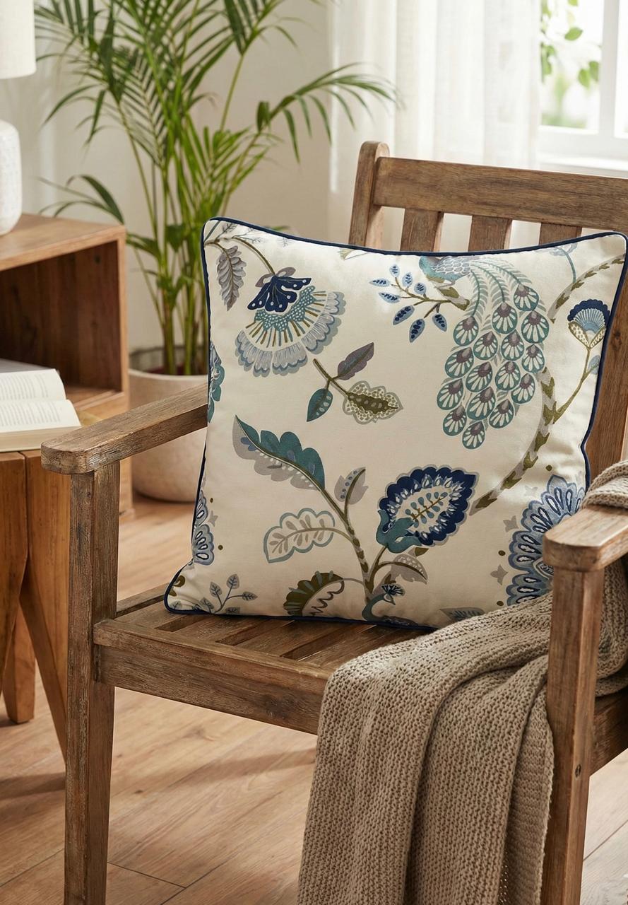 Pure cotton printed cushion covers - set of 5 (16x16 inches)