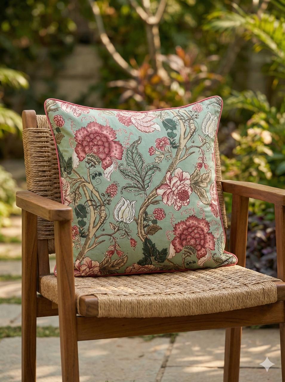 Pure cotton printed cushion covers - set of 5 (16x16 inches)