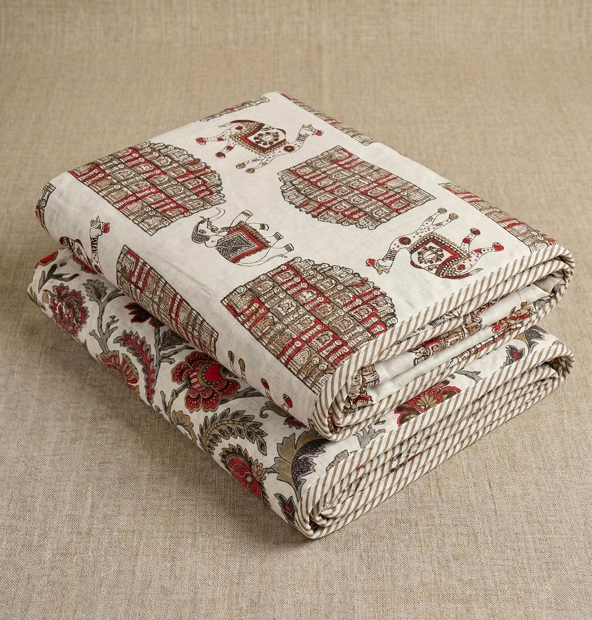 Pure cotton single dohars - 60x90 inches (set of 2)