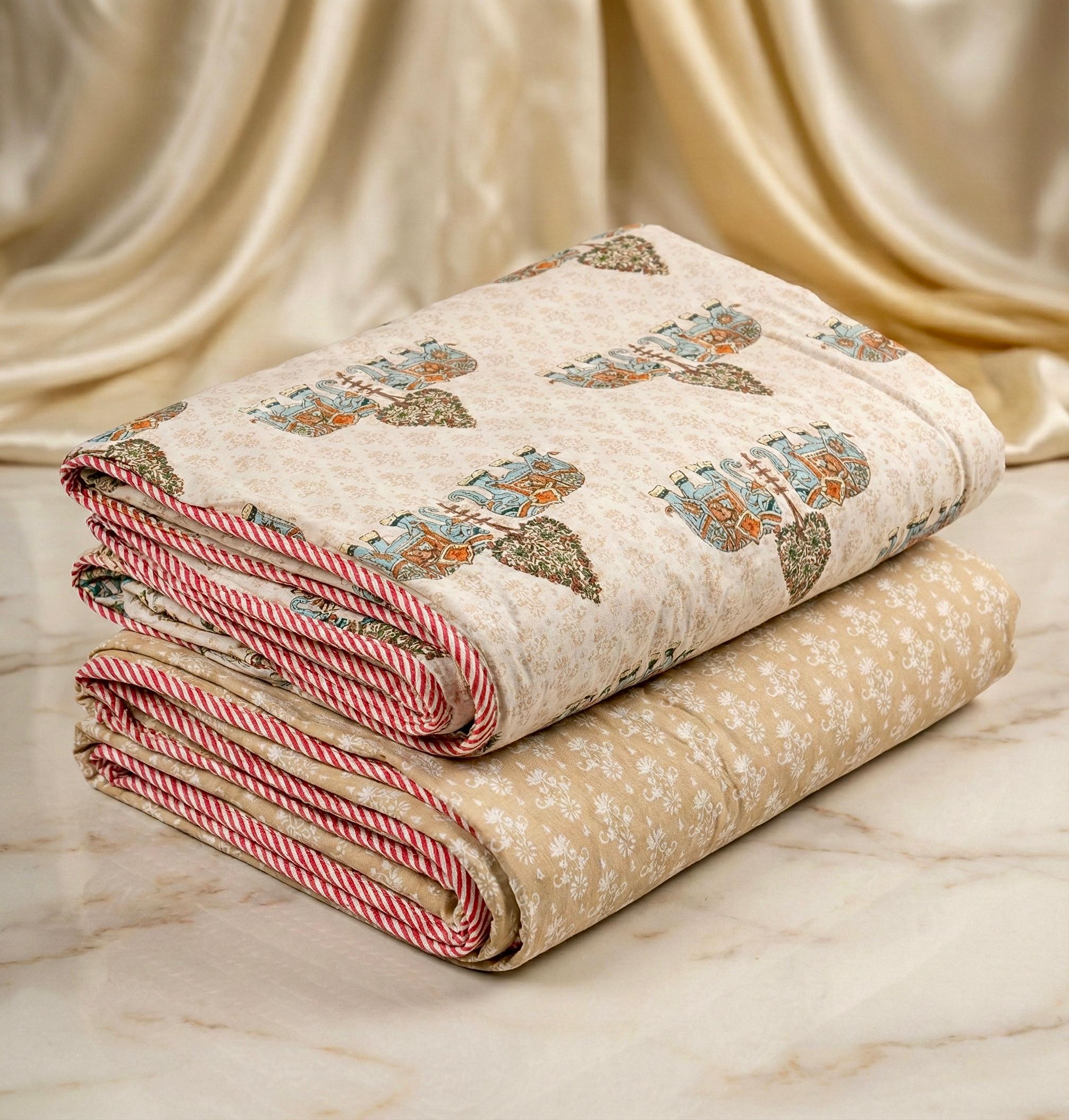 Pure cotton single dohars - 60x90 inches (set of 2)