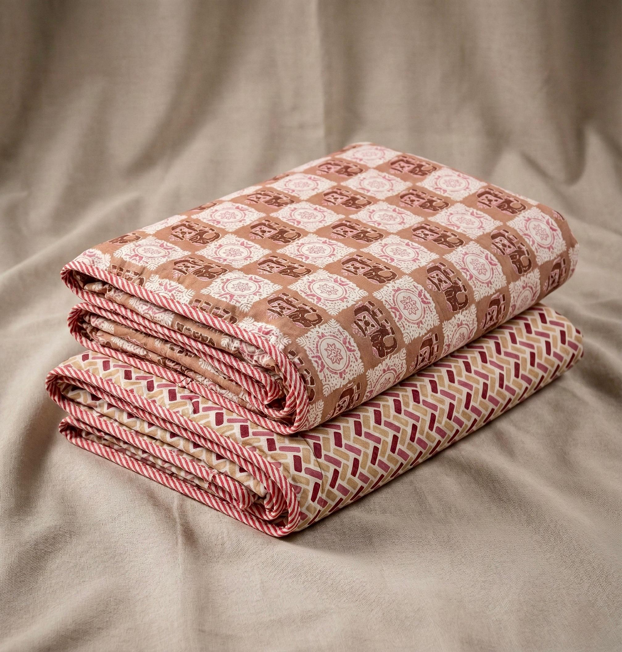 Pure cotton single dohars - 60x90 inches (set of 2)