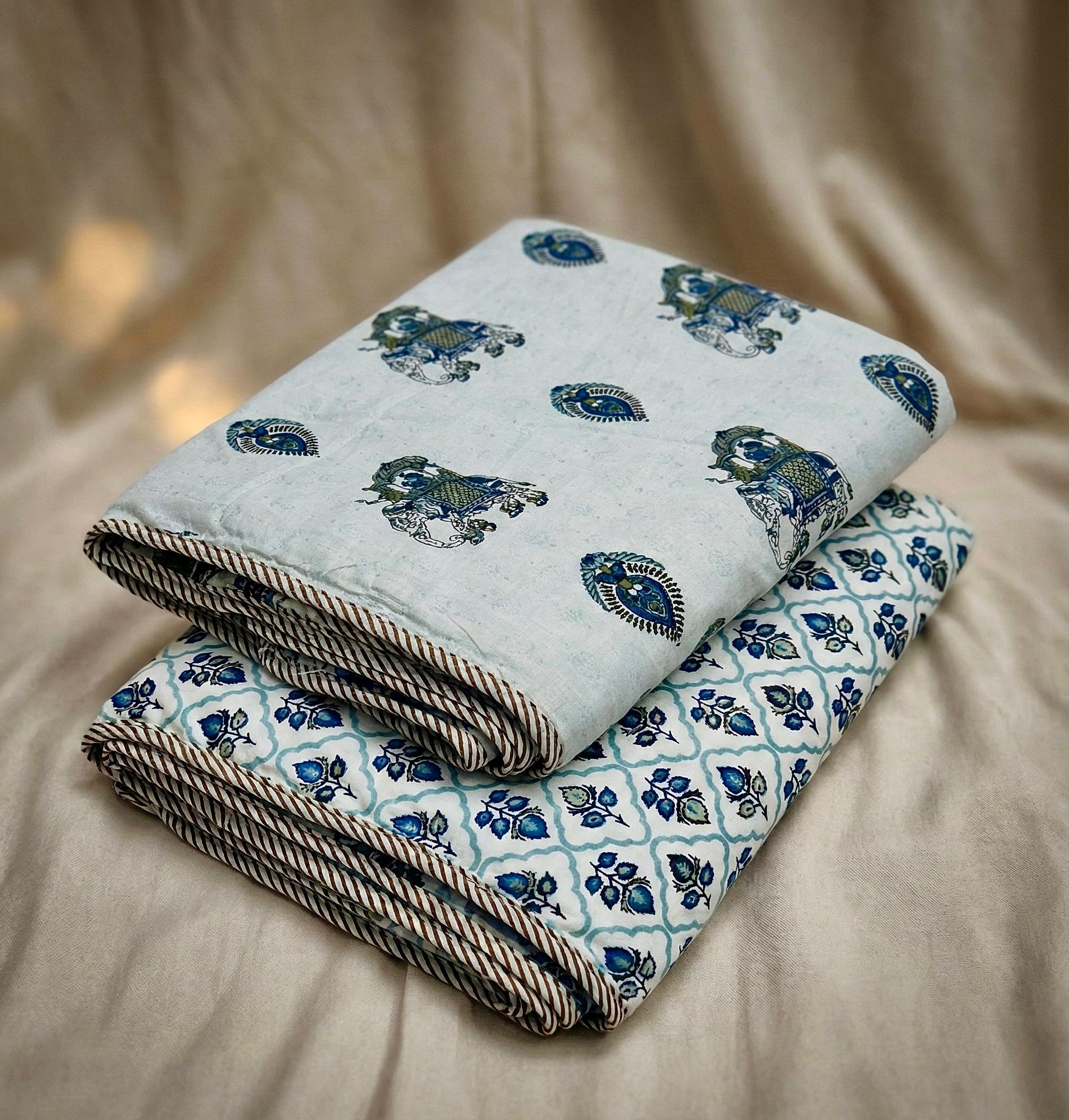Pure cotton single dohars - 60x90 inches (set of 2)