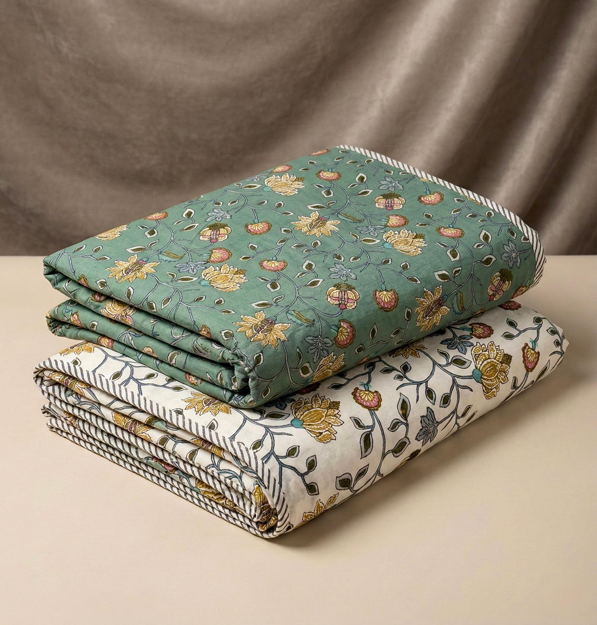 Pure cotton single dohars - 60x90 inches (set of 2)