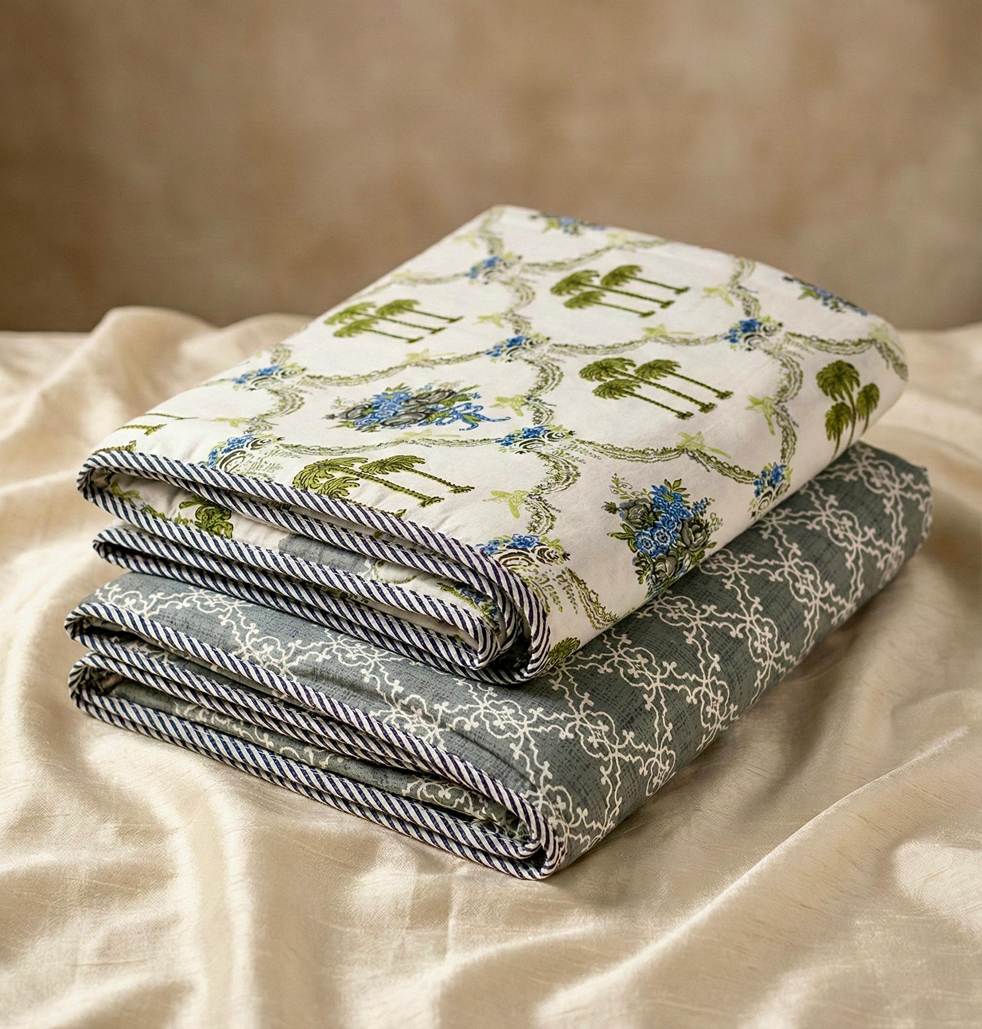 Pure cotton single dohars - 60x90 inches (set of 2)