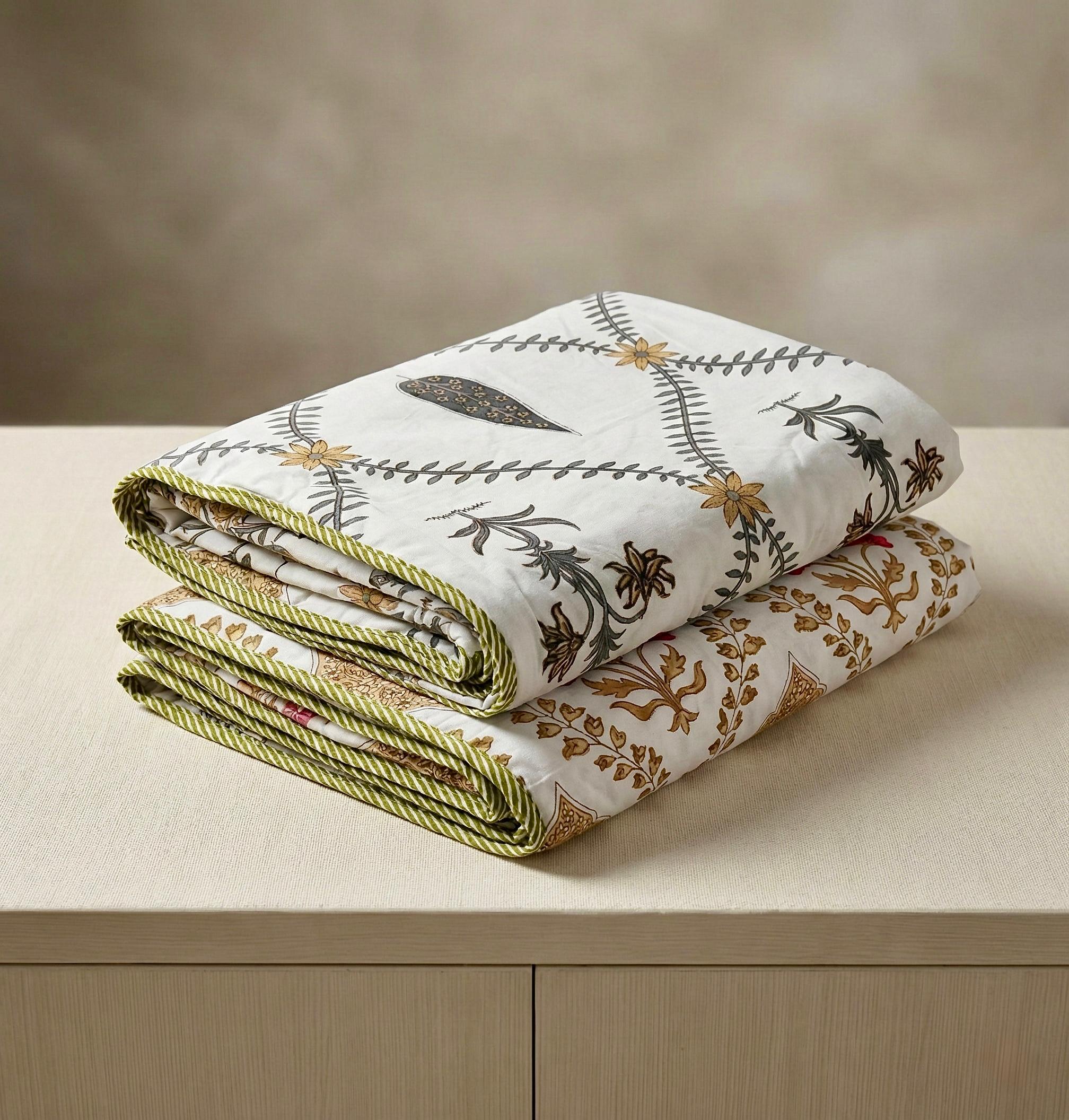 Pure cotton single dohars - 60x90 inches (set of 2)