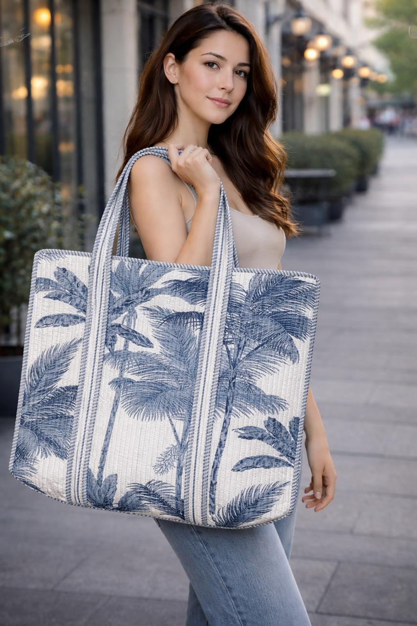 Pure cotton quilted tote bags (18x18 inches)