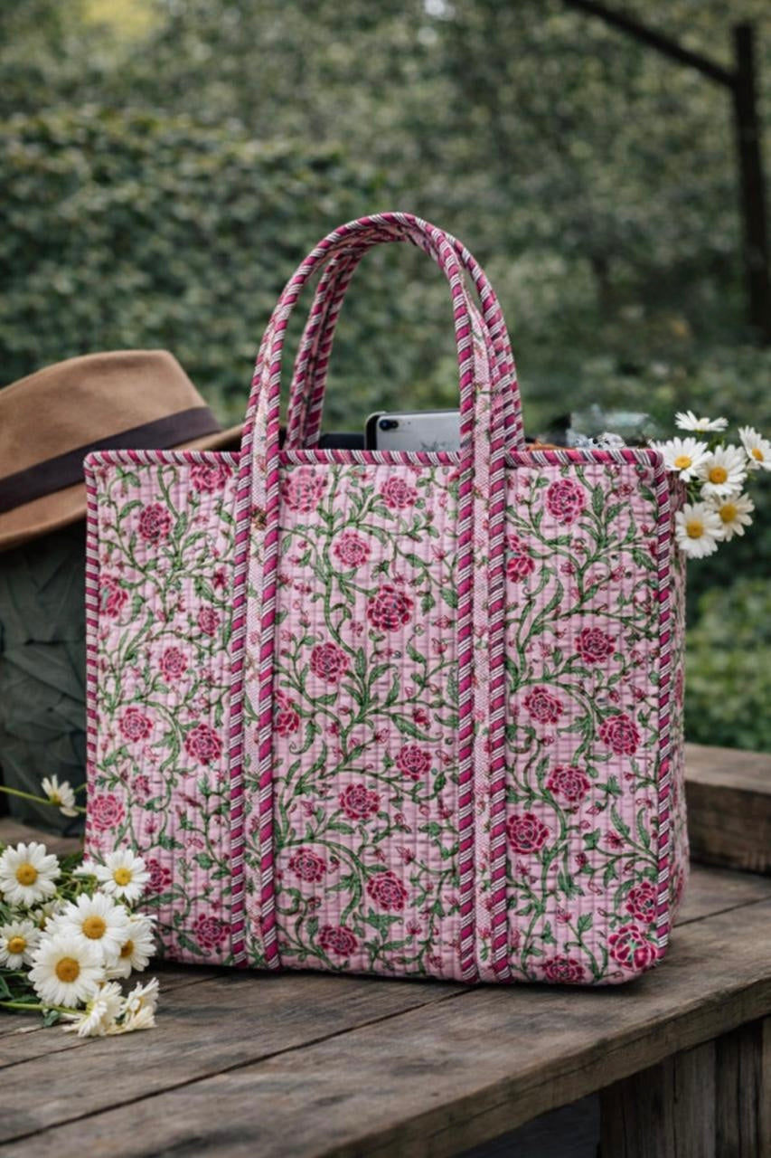 Pure cotton quilted bags (14x16 inches)