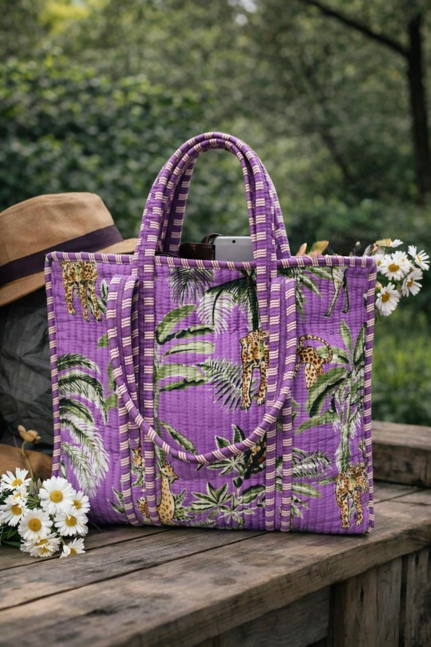 Pure cotton quilted bags (14x16 inches)