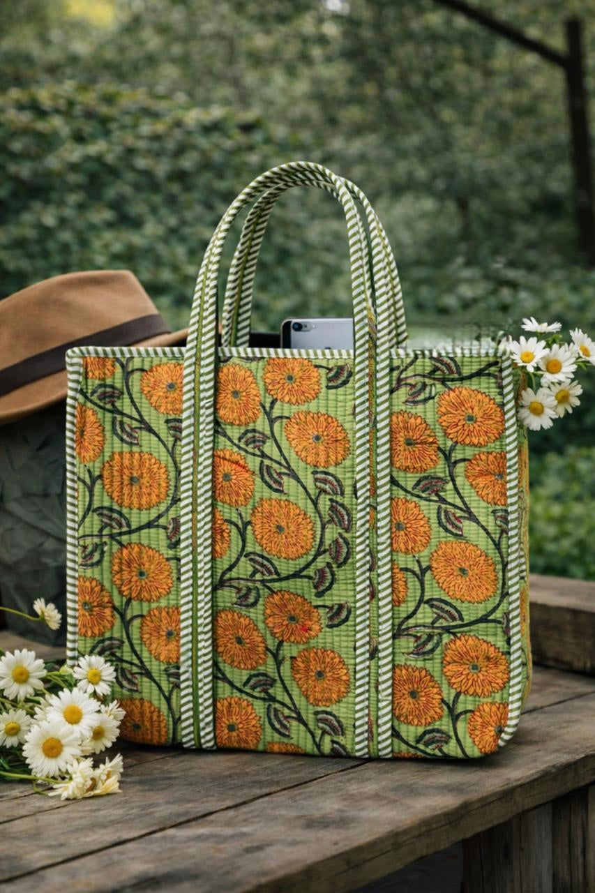 Pure cotton quilted bags (14x16 inches)