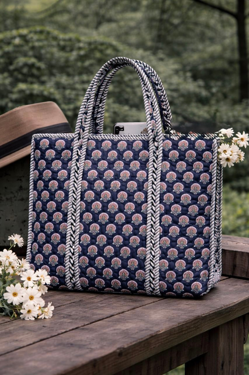 Pure cotton quilted bags (14x16 inches)