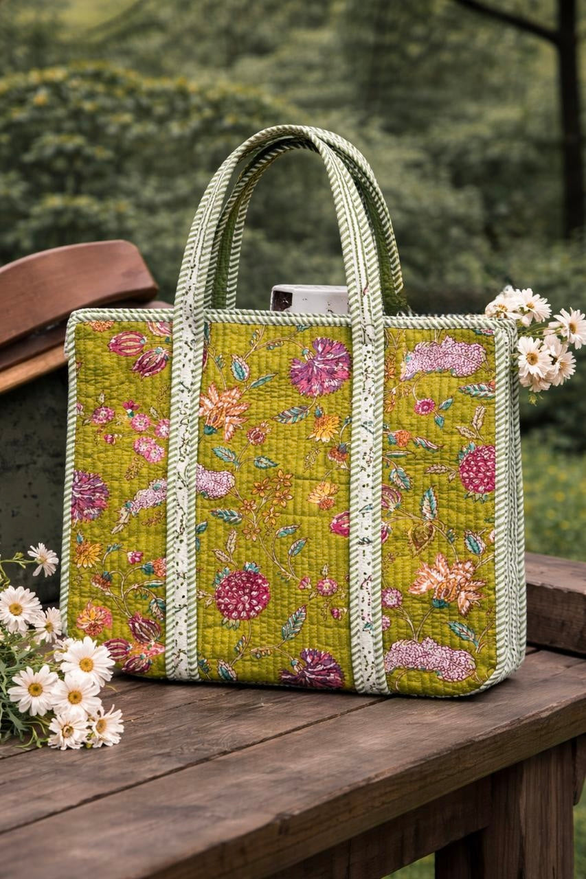 Pure cotton quilted bags (14x16 inches)