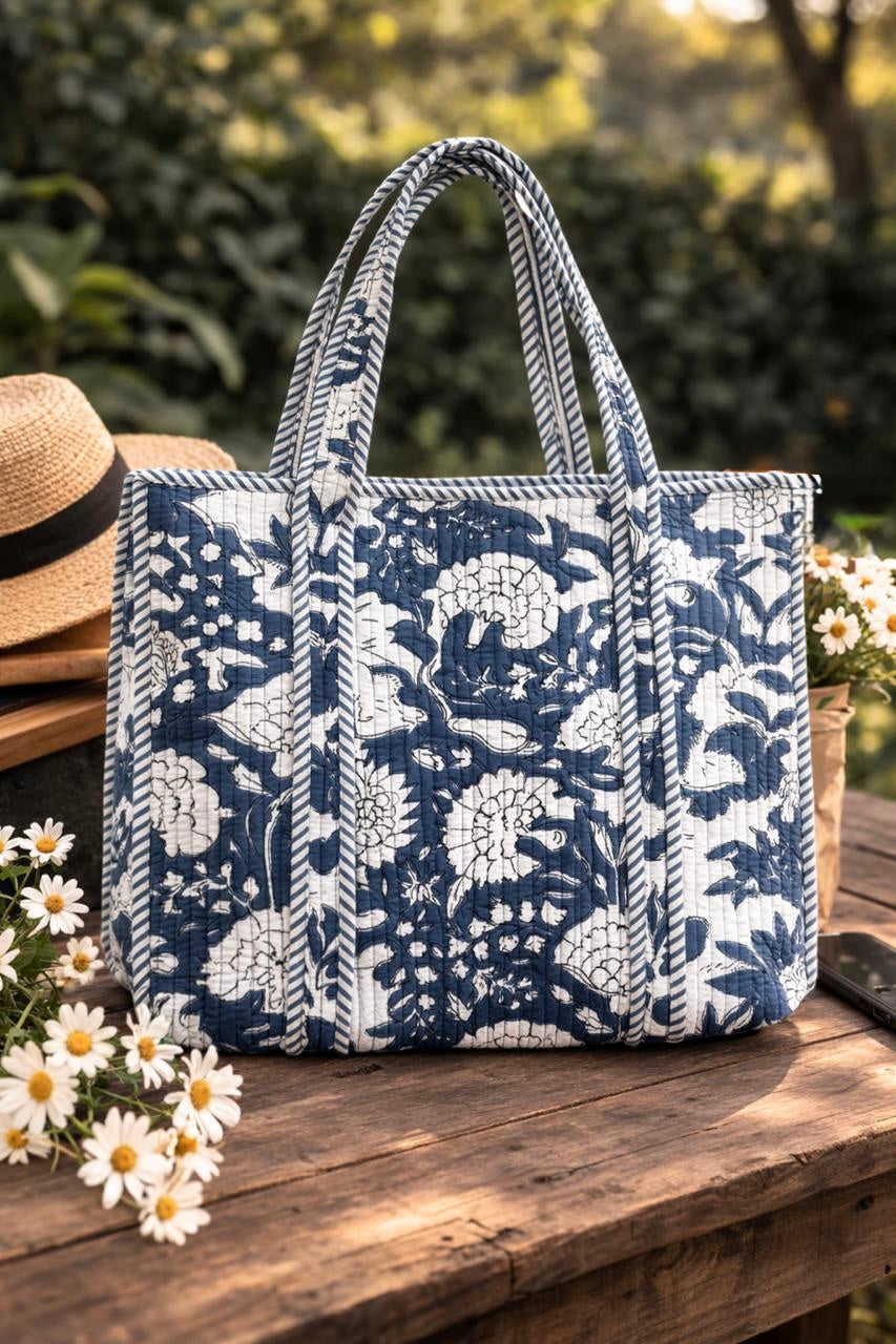 Pure cotton quilted bags (14x16 inches)