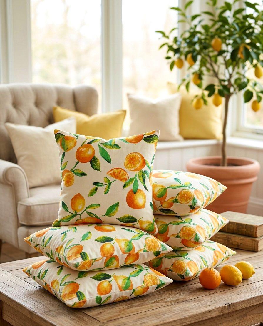 Pure cotton printed cushion covers - set of 5 (16x16 inches)