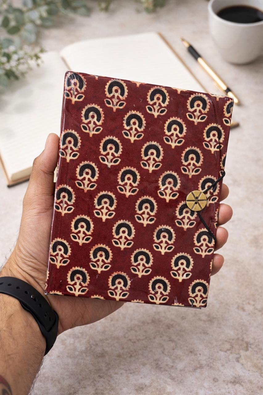 Handmade block printed journals 6x8 inches (200 pages)