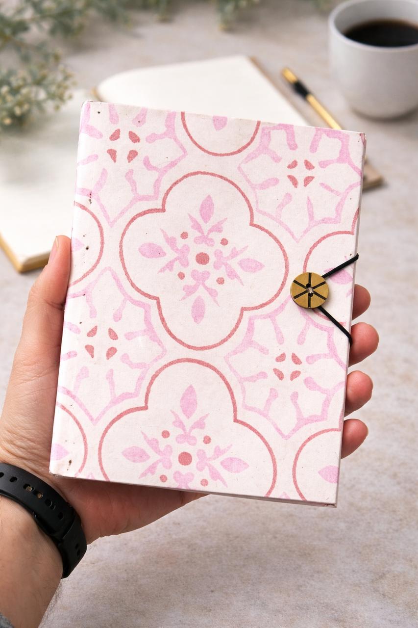 Handmade block printed journals 6x8 inches (200 pages)