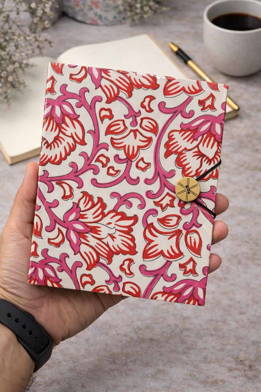 Handmade block printed journals 6x8 inches (200 pages)