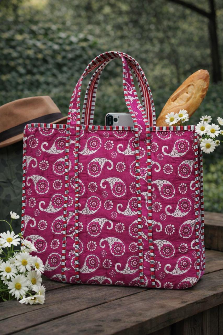 Pure cotton quilted bags (16x17 inches)